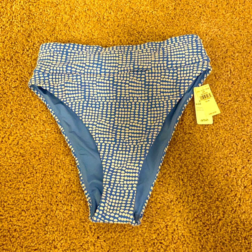 NWT Blue and White Polka Dot Bikini Bottom